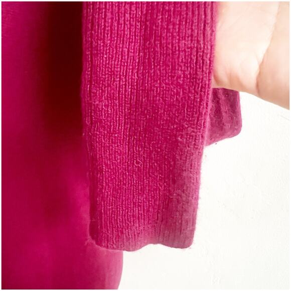 Sofia 100% Cashmere Sweater Burgundy Wine Long Sleeve Size Small Scoop Neck - Picture 5 of 9